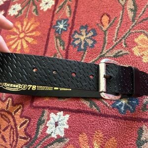 Diesel black leather belt